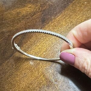 Nadri Silver Bracelet with Crystal Detailing